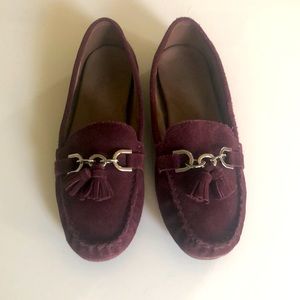 Aerosole Burgundy Suede Moccasins